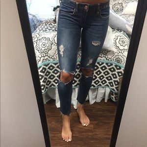 Distressed denim
